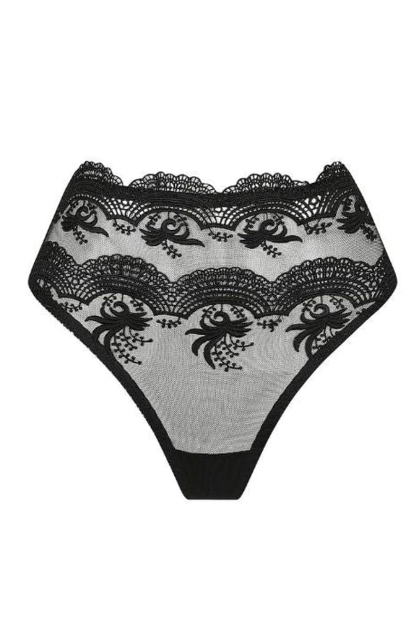 Carmen High Waist Black Underwear - Kat the Label Lingerie Australia