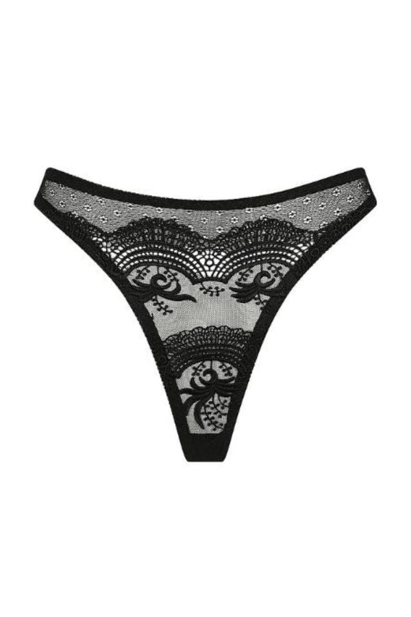 Carmen Thong Black Underwear - Kat the Label Lingerie Australia