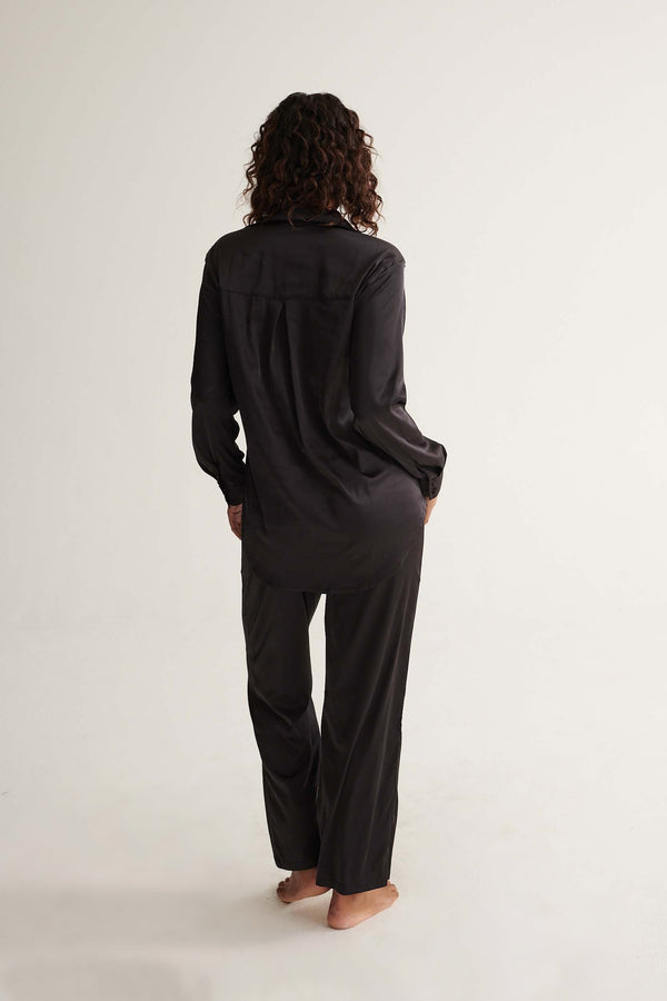 Celine Pant Set Black Sleep - Kat the Label Lingerie Australia