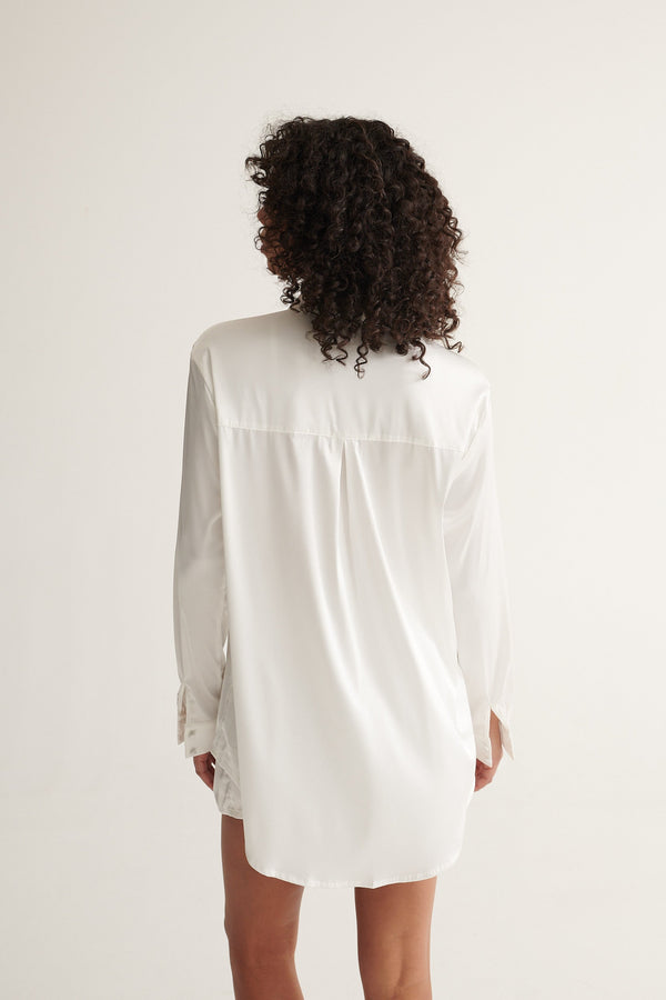 Celine Shirt Ivory Sleep - Kat the Label Lingerie Australia