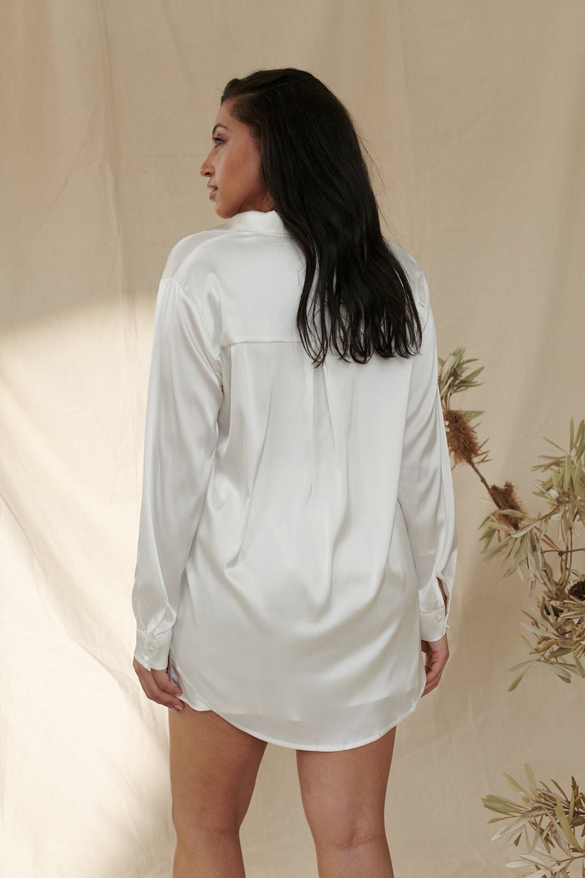 Celine Short Set Ivory Sleep - Kat the Label Lingerie Australia
