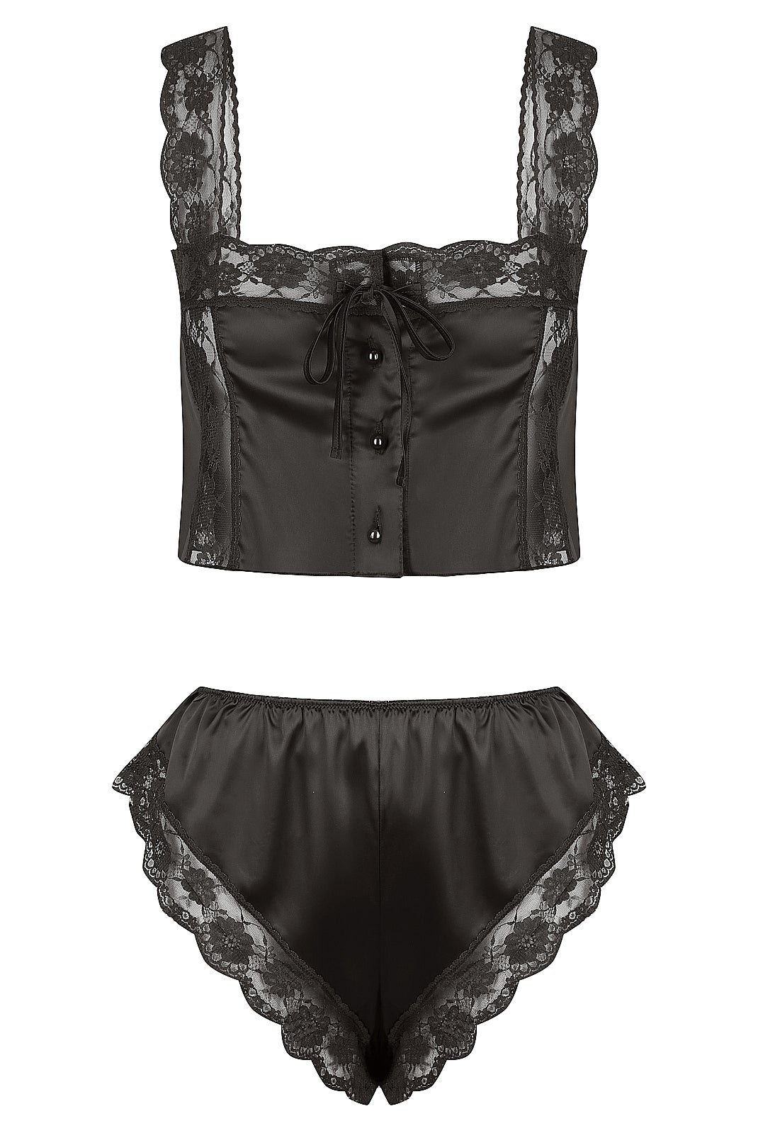Cindy Set Black Sleep - Kat the Label Lingerie Australia