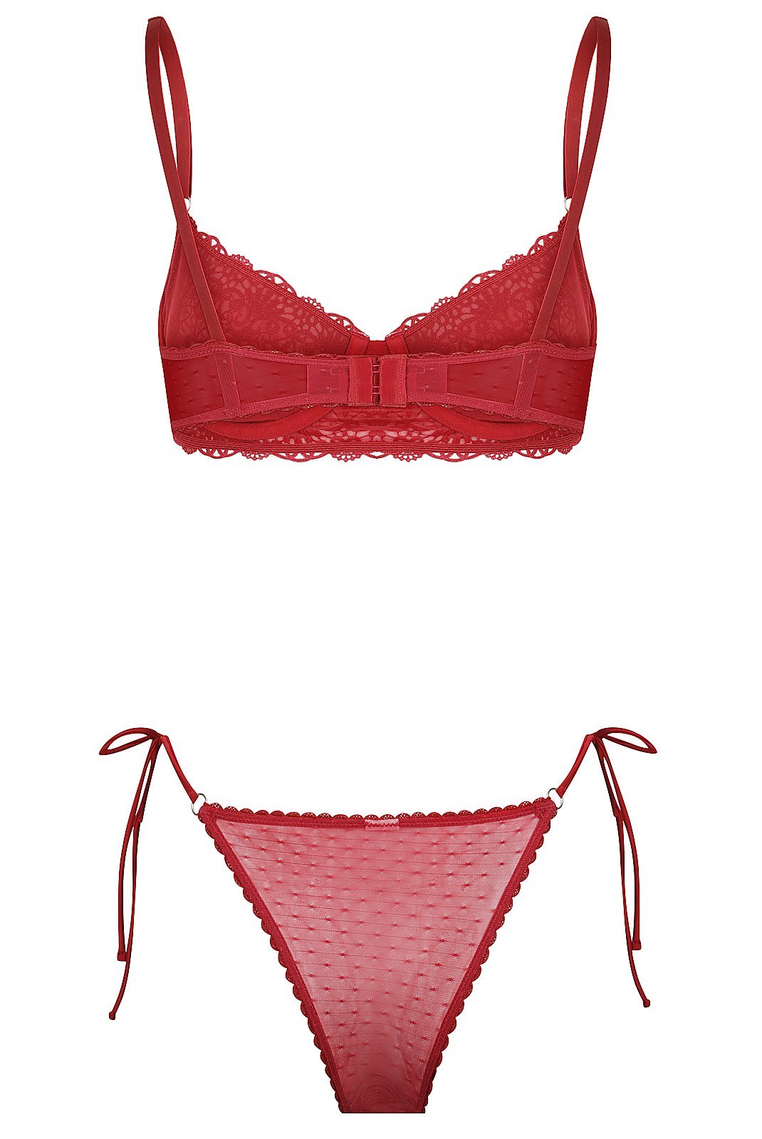 Dahlia Set Red Underwire - Kat the Label Lingerie Australia