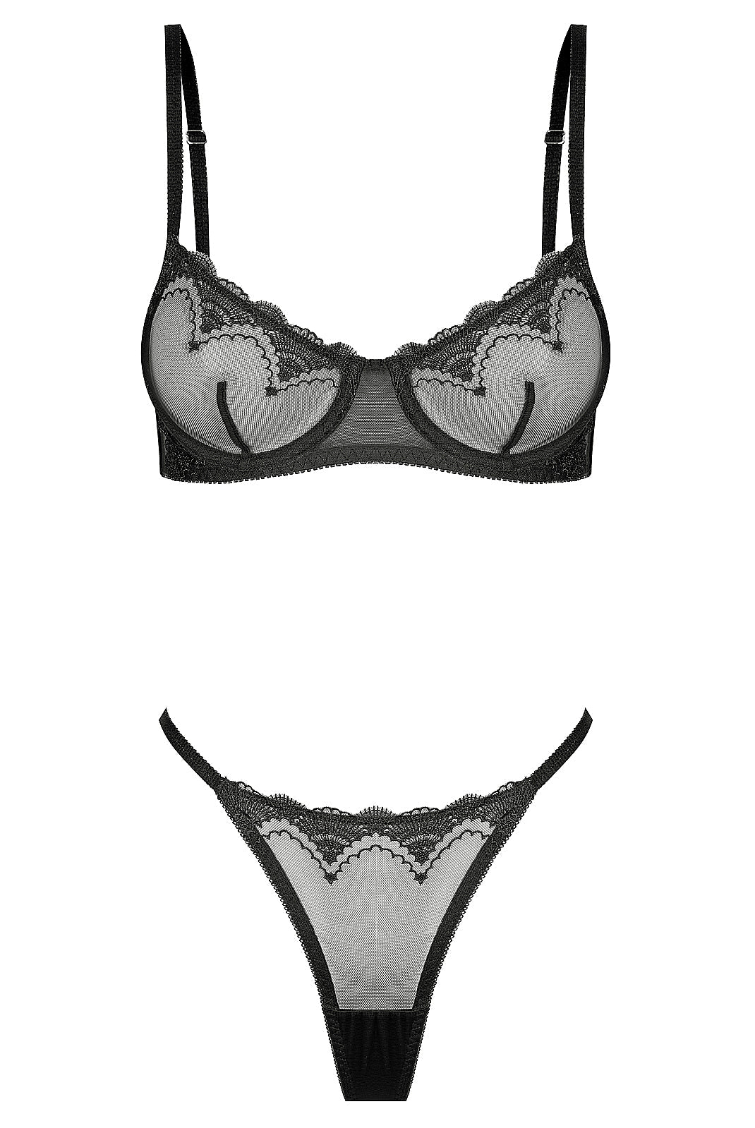 Eden Set Black Underwire - Kat the Label Lingerie Australia