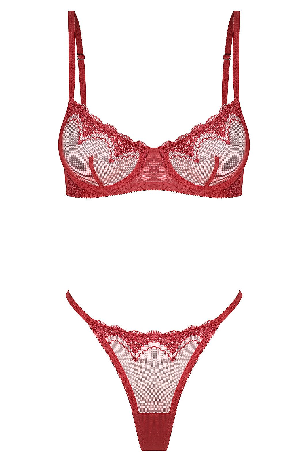 Eden Set Red Underwire - Kat the Label Lingerie Australia