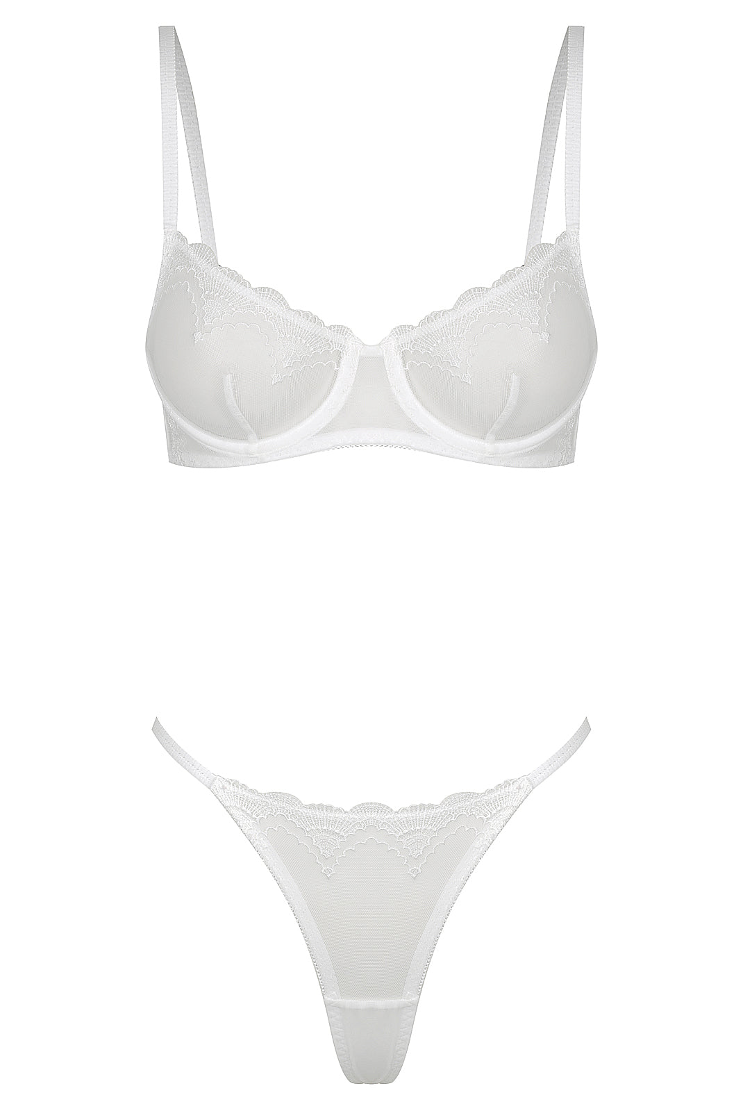 Eden Set White Underwire - Kat the Label Lingerie Australia