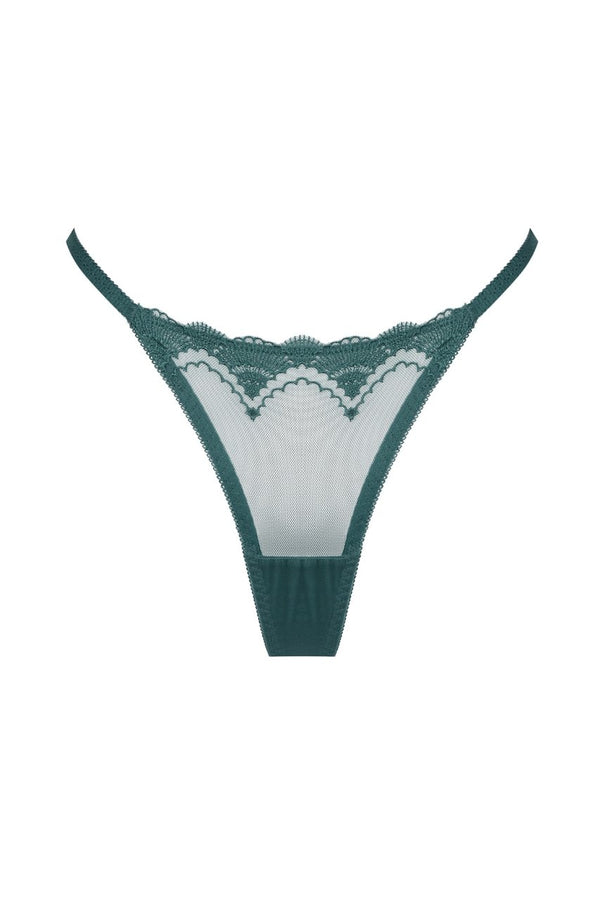 Eden Thong Emerald Underwear - Kat the Label Lingerie Australia