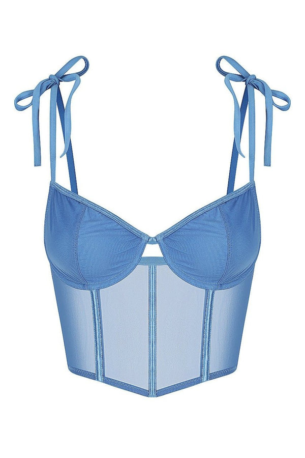Femme Bustier Cobalt Underwire - Kat the Label Lingerie Australia