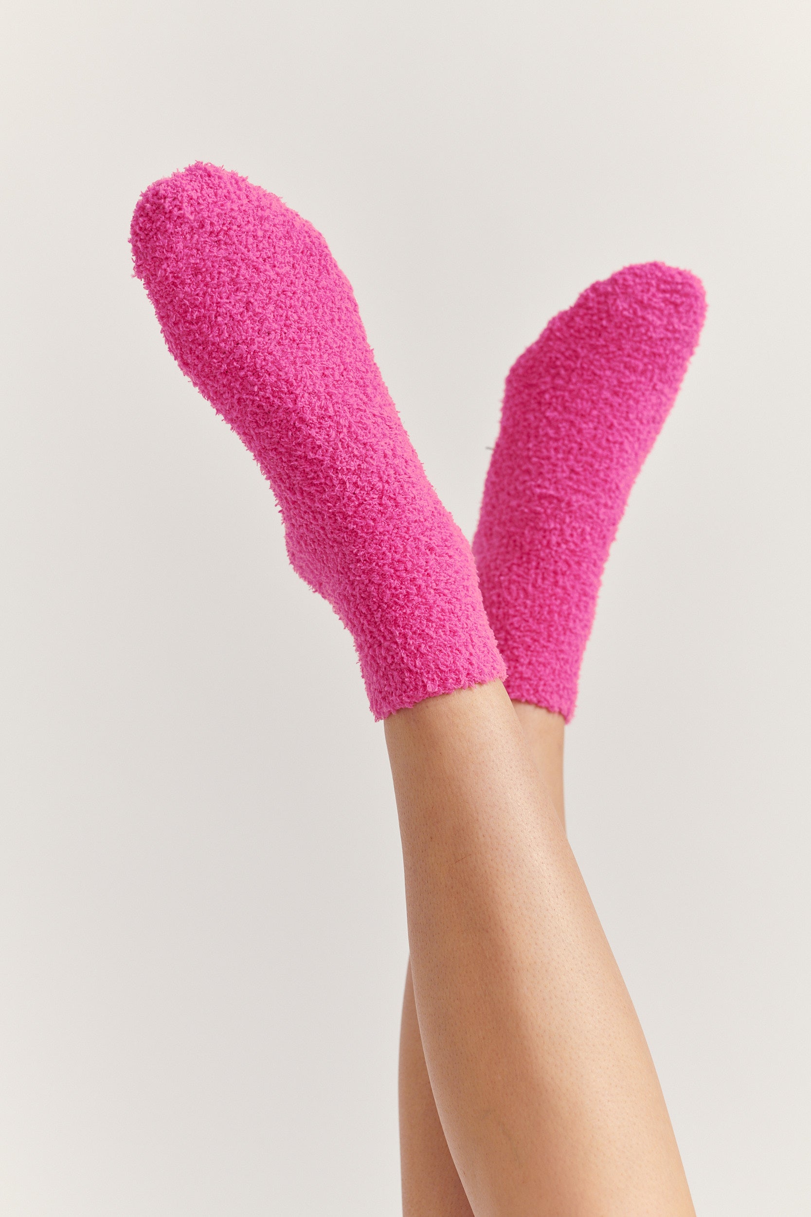 Fluffy Bed Socks Hot Pink Sleep Mask - Kat the Label Lingerie Australia