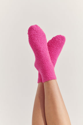 Fluffy Bed Socks Hot Pink Sleep Mask - Kat the Label Lingerie Australia