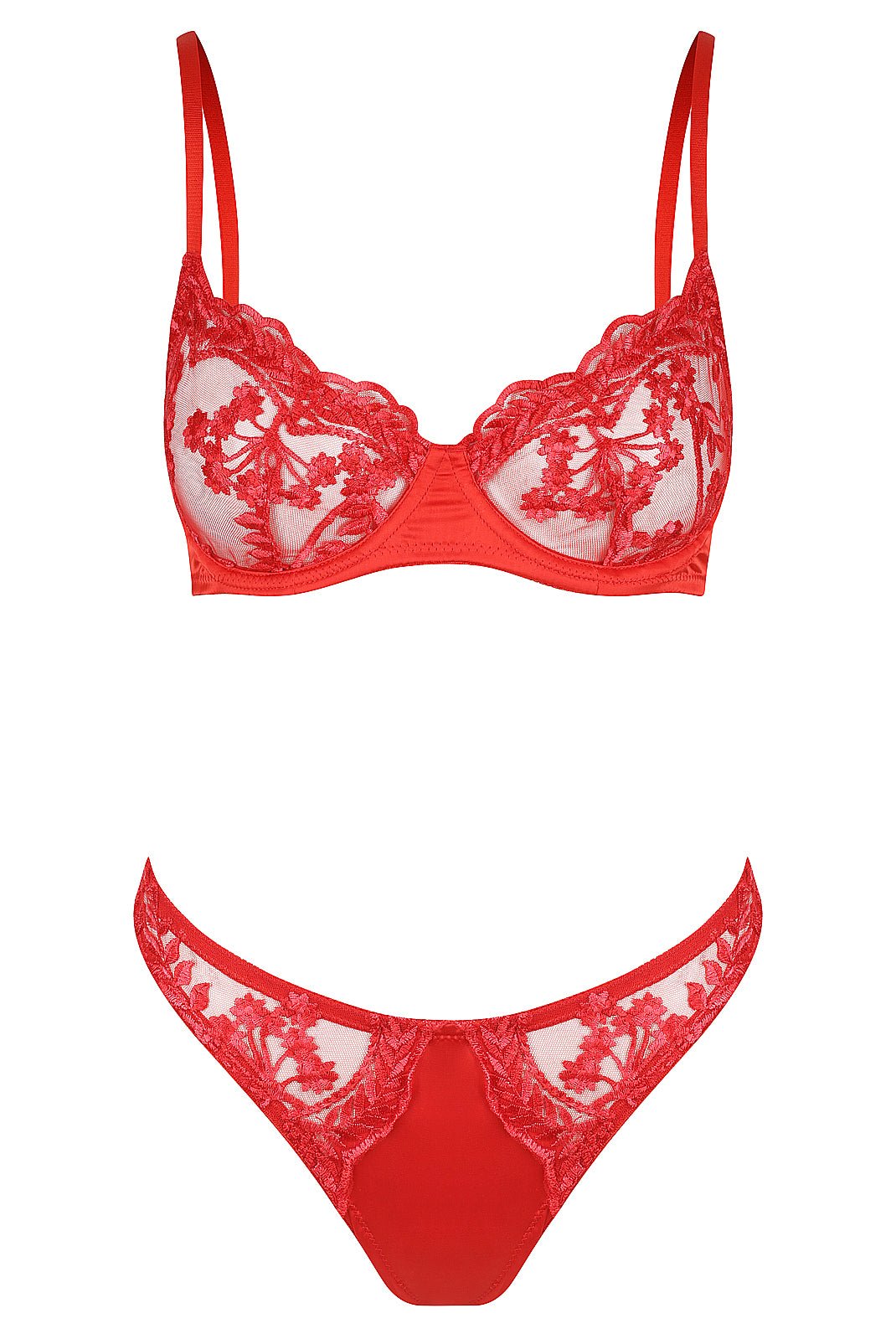 Frankie Set Red Underwire - Kat the Label Lingerie Australia