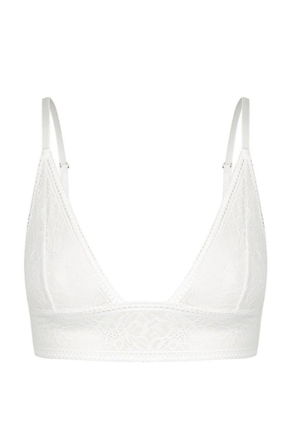 Gigi Bralette White Bralette - Kat the Label Lingerie Australia