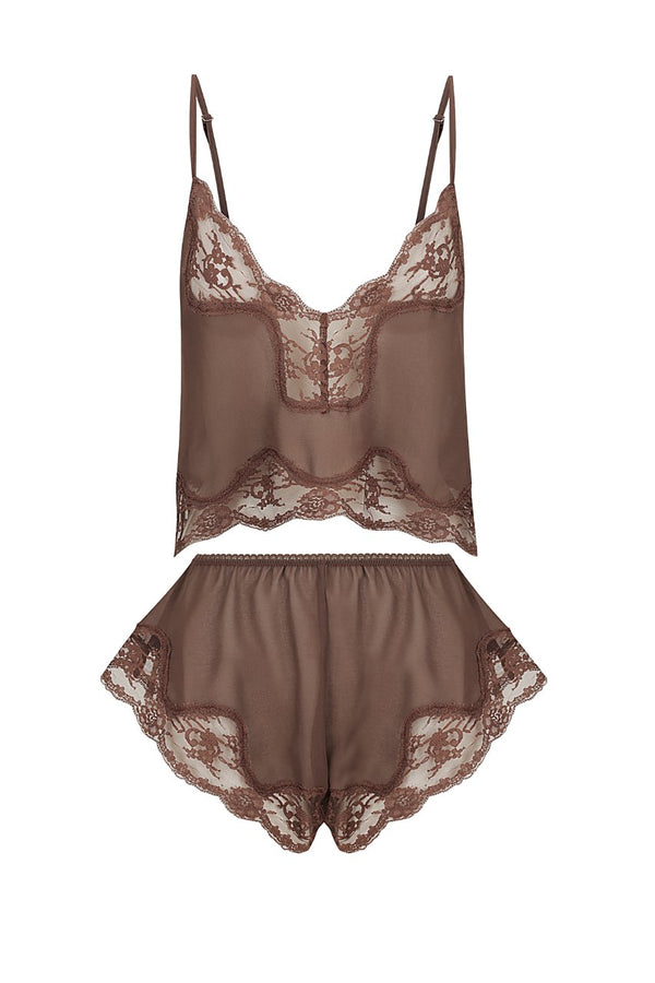 Harley Set Espresso Sleep - Kat the Label Lingerie Australia