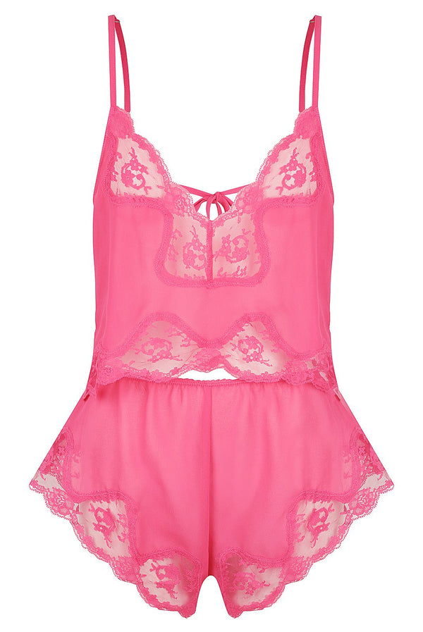 Harley Set Hot Pink Sleep - Kat the Label Lingerie Australia