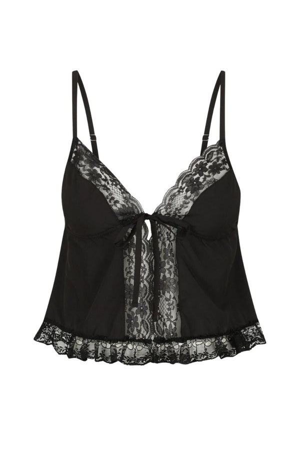 Harriet Camisole Black Sleep - Kat the Label Lingerie Australia