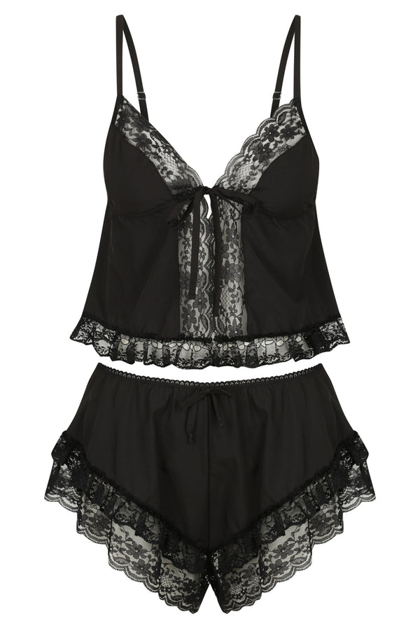 Harriet Set Black Sleep - Kat the Label Lingerie Australia