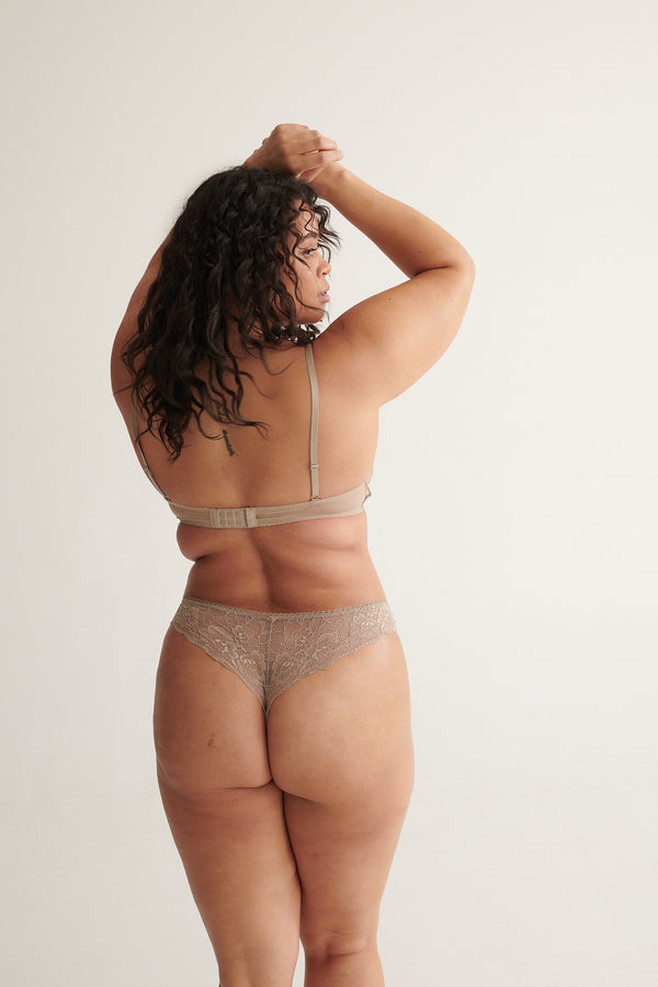 Hudson Set Taupe Underwire - Kat the Label Lingerie Australia