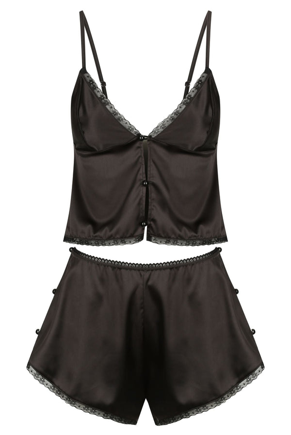 Jemimah Set Black Sleep - Kat the Label Lingerie Australia
