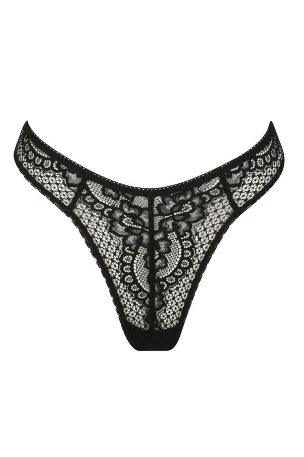 Louisa Thong Black Underwear - Kat the Label Lingerie Australia