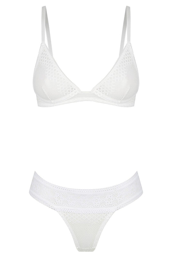 Madison Set White Underwire - Kat the Label Lingerie Australia