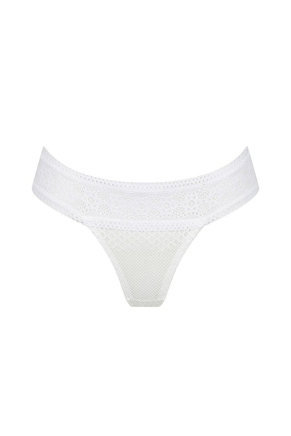 Madison Thong White Underwear - Kat the Label Lingerie Australia