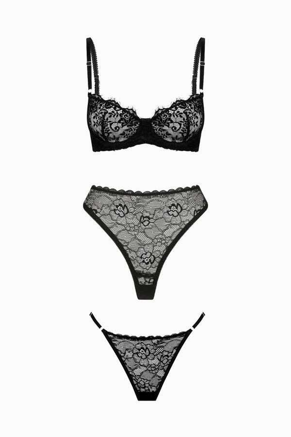 Maverick Essentials Pack Black Underwire - Kat the Label Lingerie Australia