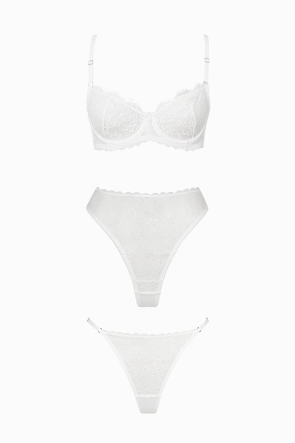 Maverick Essentials Pack White Underwire - Kat the Label Lingerie Australia