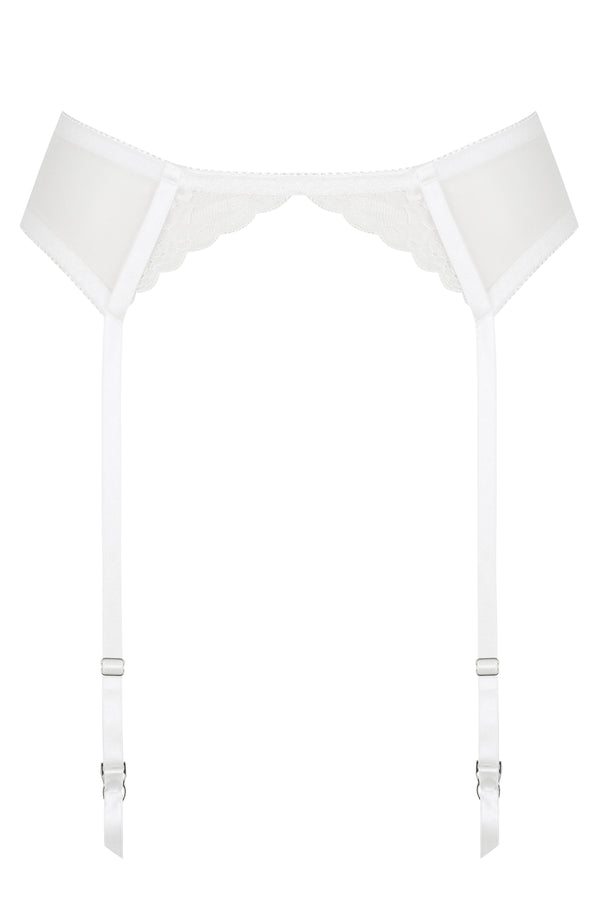 Maverick Garter White Garter - Kat the Label Lingerie Australia