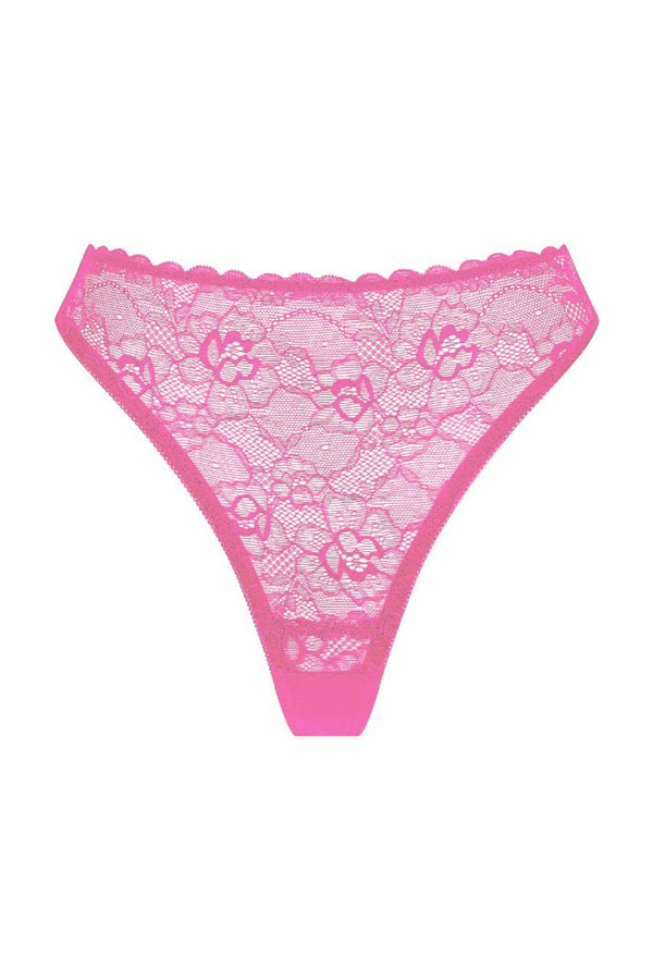 Maverick High Waist Fuchsia Underwear - Kat the Label Lingerie Australia