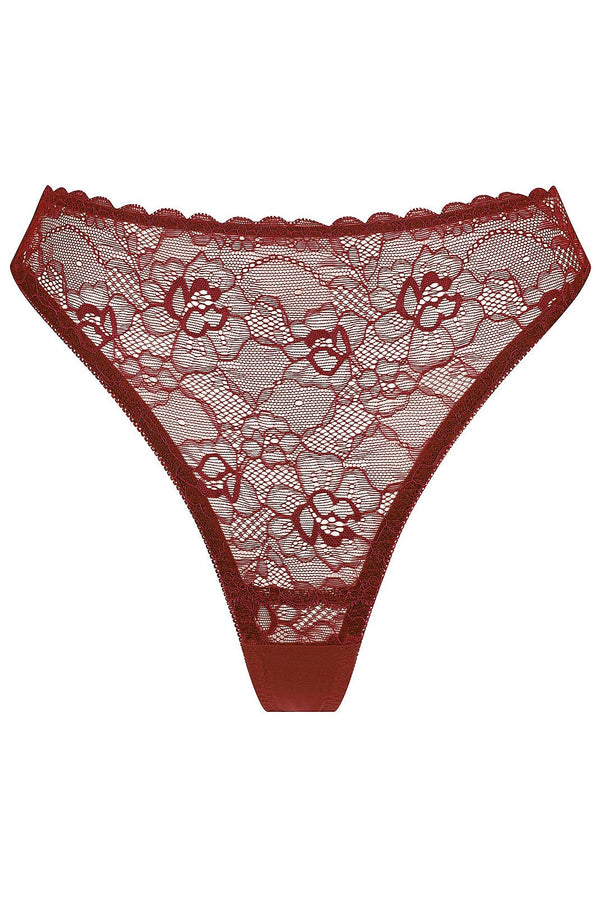 Maverick High Waist Red Underwear - Kat the Label Lingerie Australia