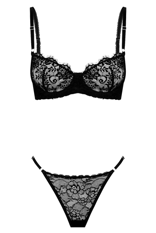 Maverick Set Black Underwire - Kat the Label Lingerie Australia