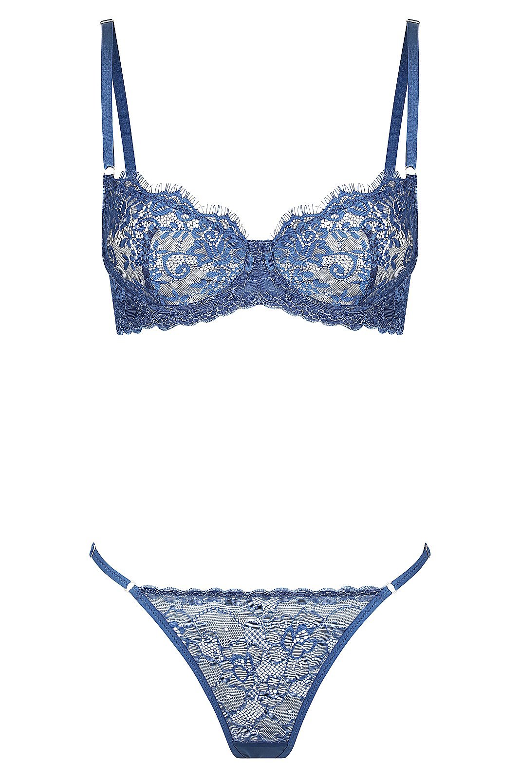 Maverick Set Cobalt Underwire - Kat the Label Lingerie Australia