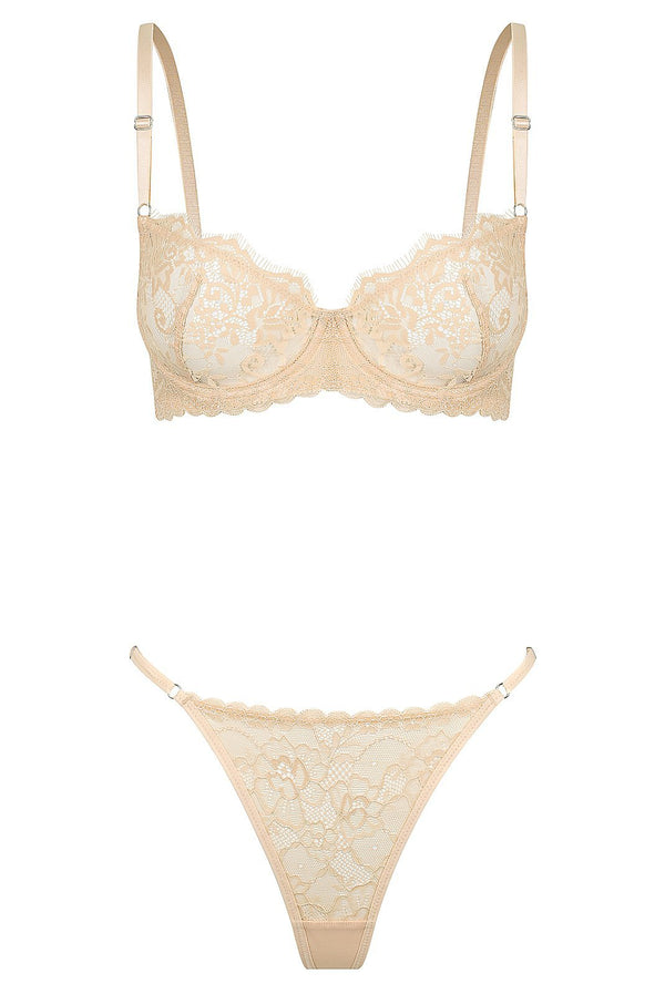 Maverick Set Fawn Underwire - Kat the Label Lingerie Australia