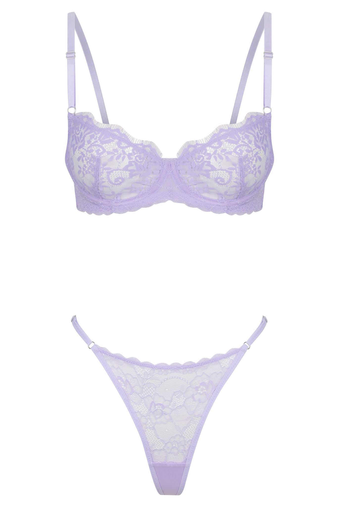 Maverick Set Lilac Underwire - Kat the Label Lingerie Australia