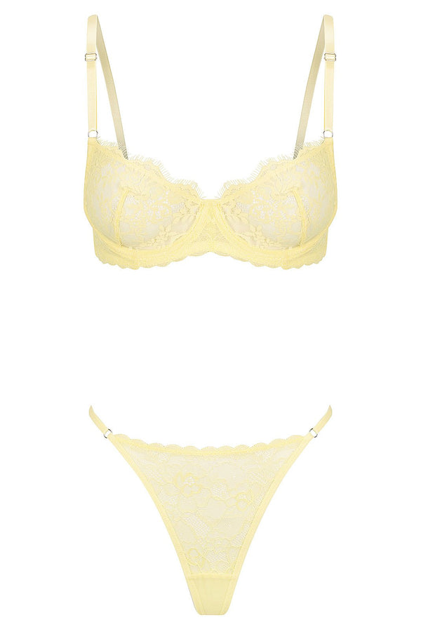 Maverick Set Limoncello Underwire - Kat the Label Lingerie Australia