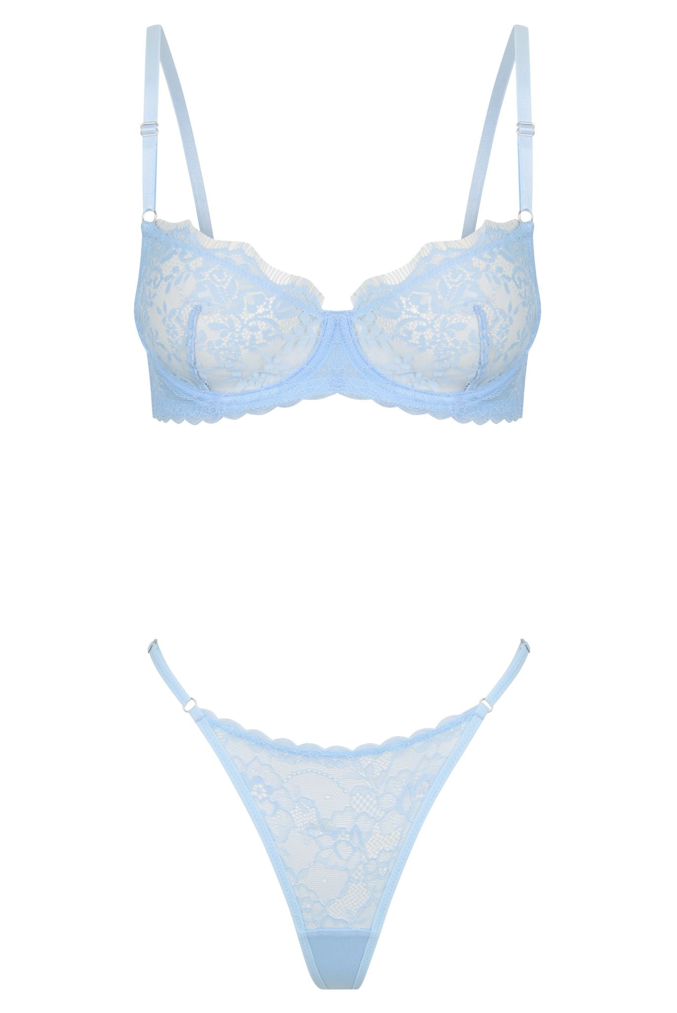 Maverick Set Sky Underwire - Kat the Label Lingerie Australia