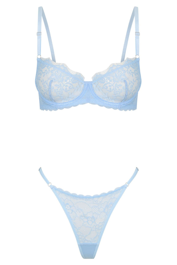 Maverick Set Sky Underwire - Kat the Label Lingerie Australia