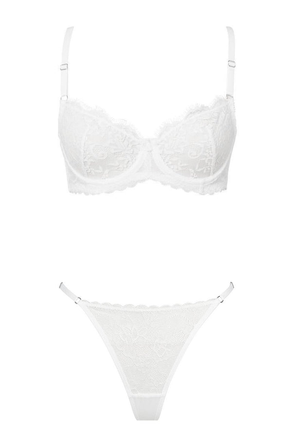 Maverick Set White Underwire - Kat the Label Lingerie Australia