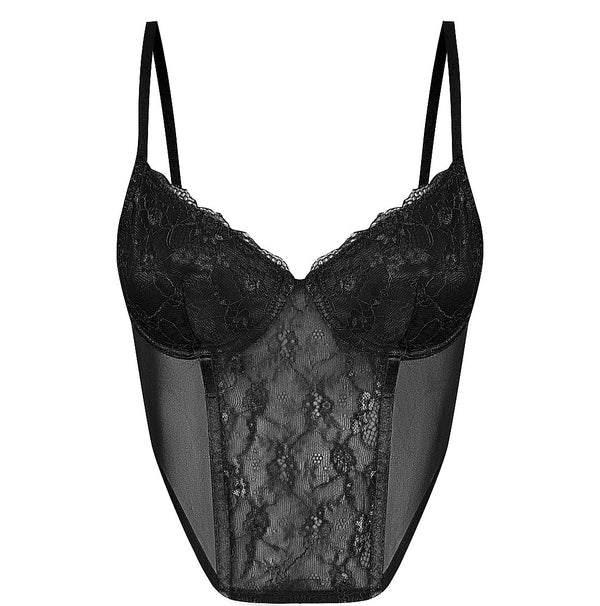 Montclair Bustier Black Underwire - Kat the Label Lingerie Australia