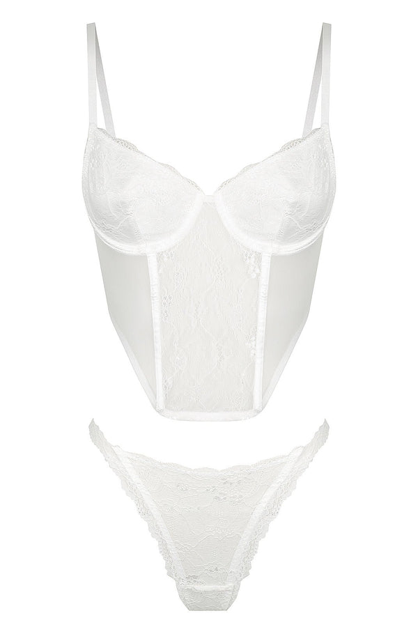 Montclair Set White Underwire - Kat the Label Lingerie Australia