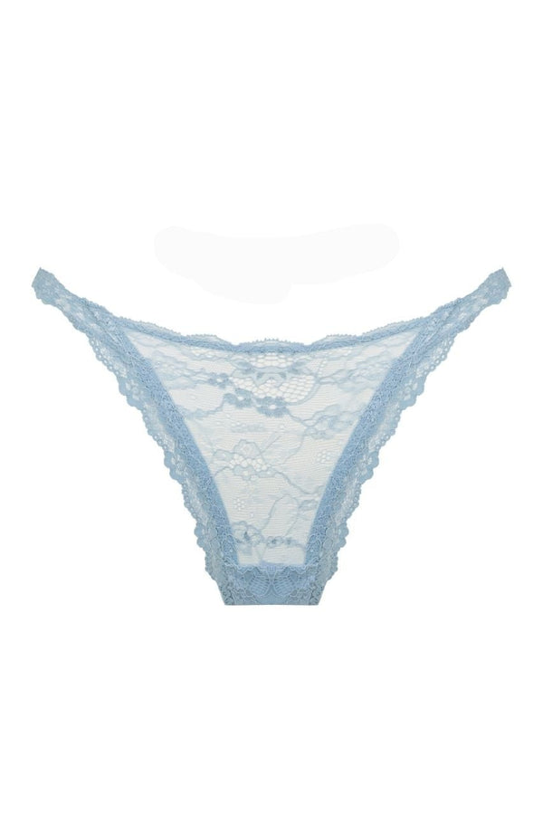 Montclair Thong Dusty Blue Underwear - Kat the Label Lingerie Australia