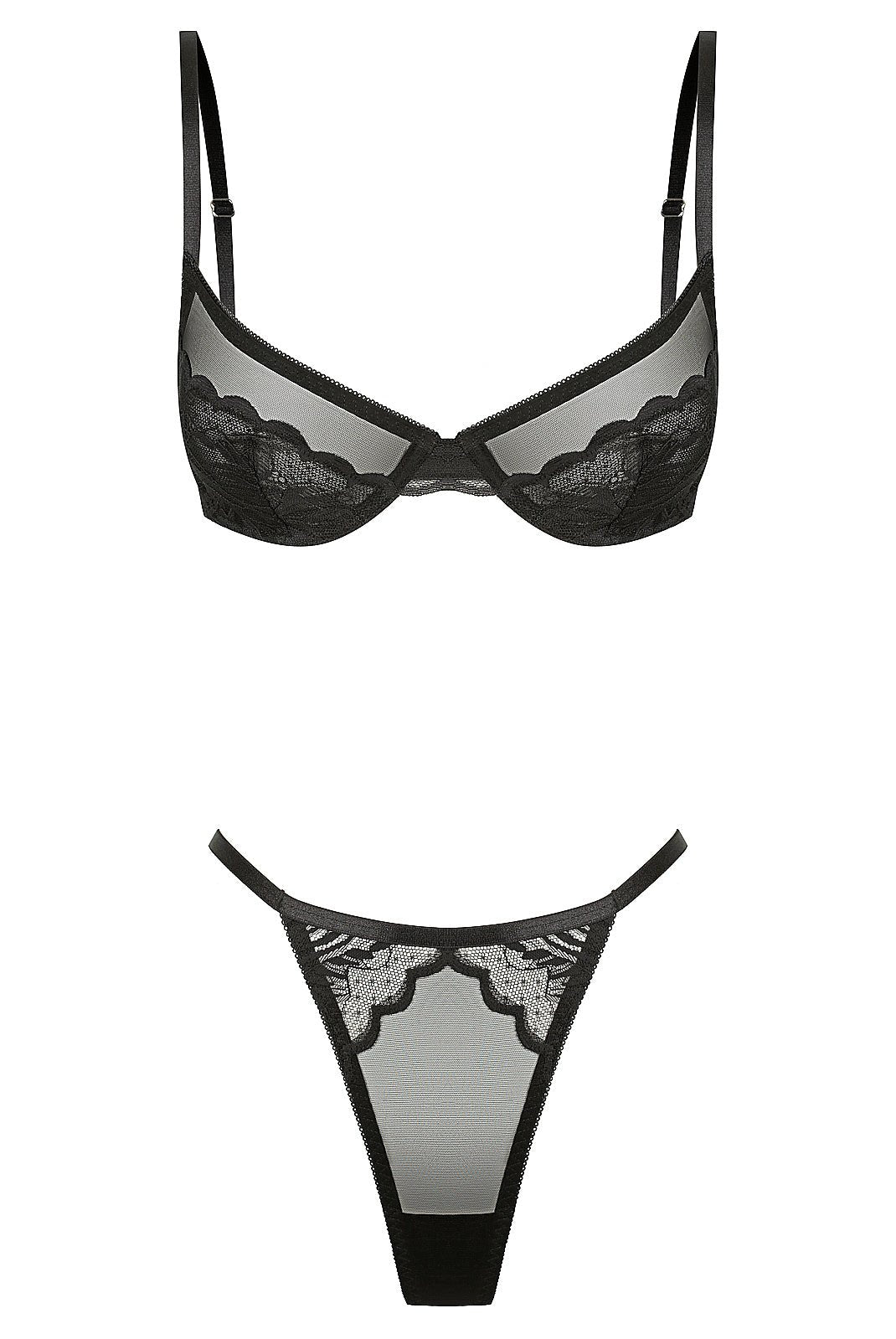 Quin Set Black Underwire - Kat the Label Lingerie Australia