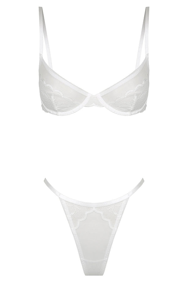 Quin Set White Underwire - Kat the Label Lingerie Australia