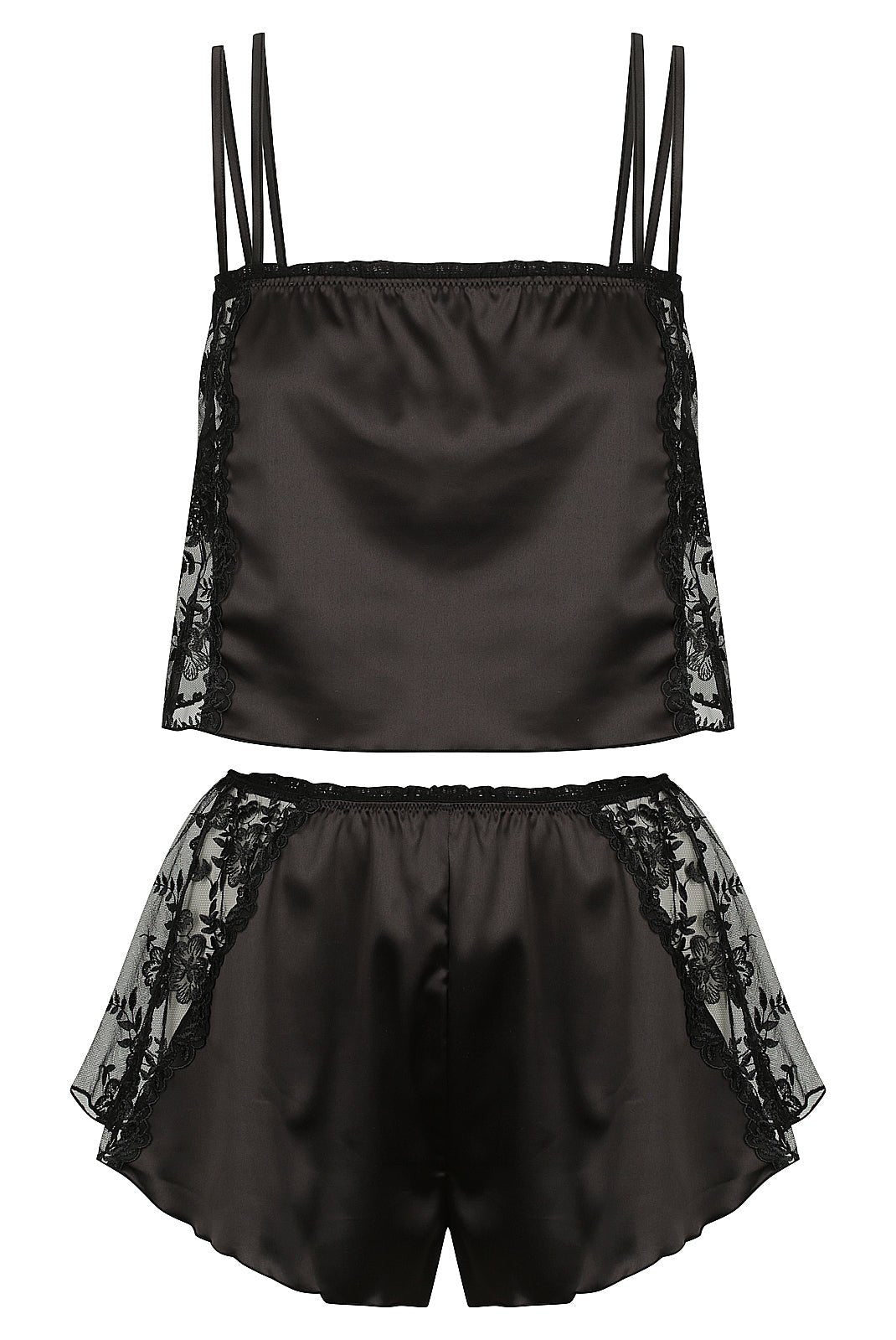 Riley Set Black Sleep - Kat the Label Lingerie Australia