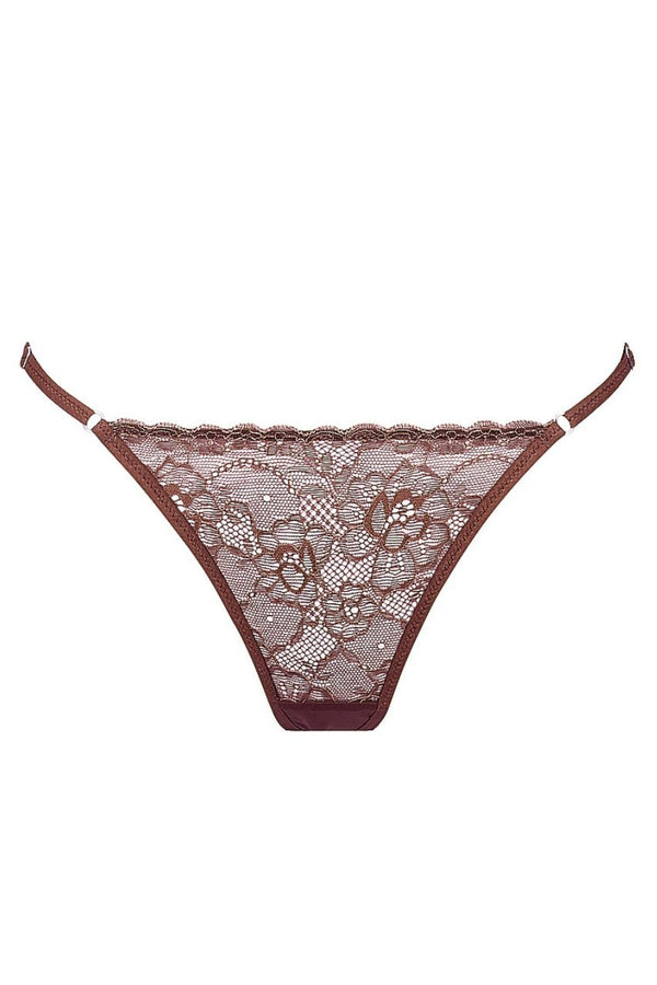 Rosie Thong Espresso Underwear - Kat the Label Lingerie Australia