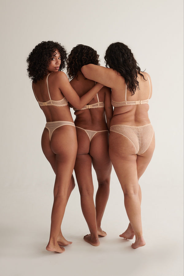 Rosie Thong Fawn Underwear - Kat the Label Lingerie Australia
