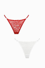 Rosie Thong Red White 2 Pack