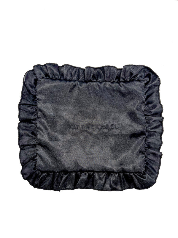 Satin Gift Bag Black Dust Bag - Kat the Label Lingerie Australia