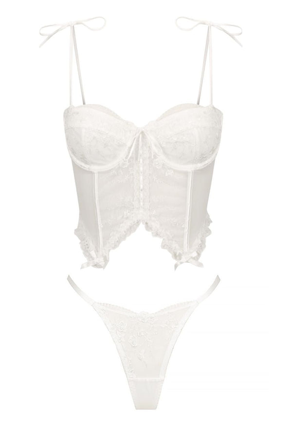 Sofia Corset Set White