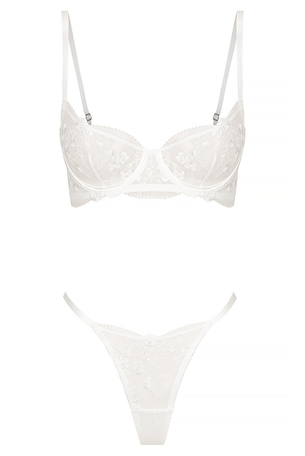 Sofia Set White Underwire - Kat the Label Lingerie Australia